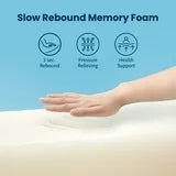 Standard Cooling Thick Memory Foam Pillow, Adjustable Height 2-Layer Design Neck Support for Side Back Stomach Sleepers-Blue
