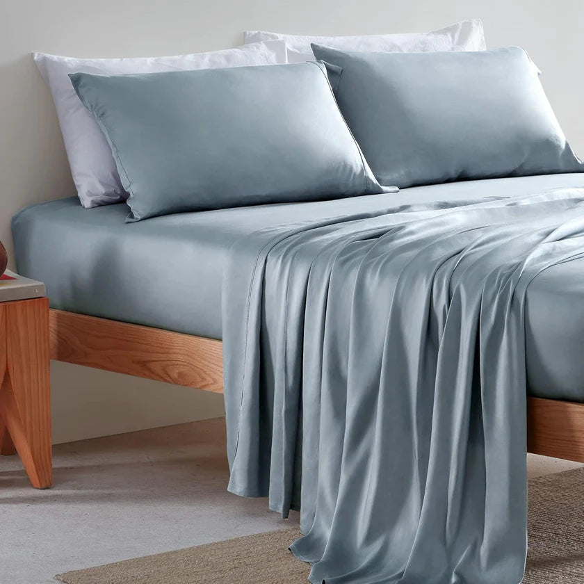 100% Viscose Derived from Bamboo, Silky Cooling Sheet Set, 16" Deep Pocket, Breathable & Soft Bed Sheets