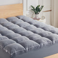 Cooling Mattress Topper, Quilted Fitted Mattress Pad Cover, Soft Fluffy Down Alternative Pillow Top Bed Topper Deep Pocket 8-21 Inch